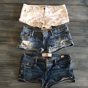 HOLLISTER DENIM SHORTS BUNDLE // size 3